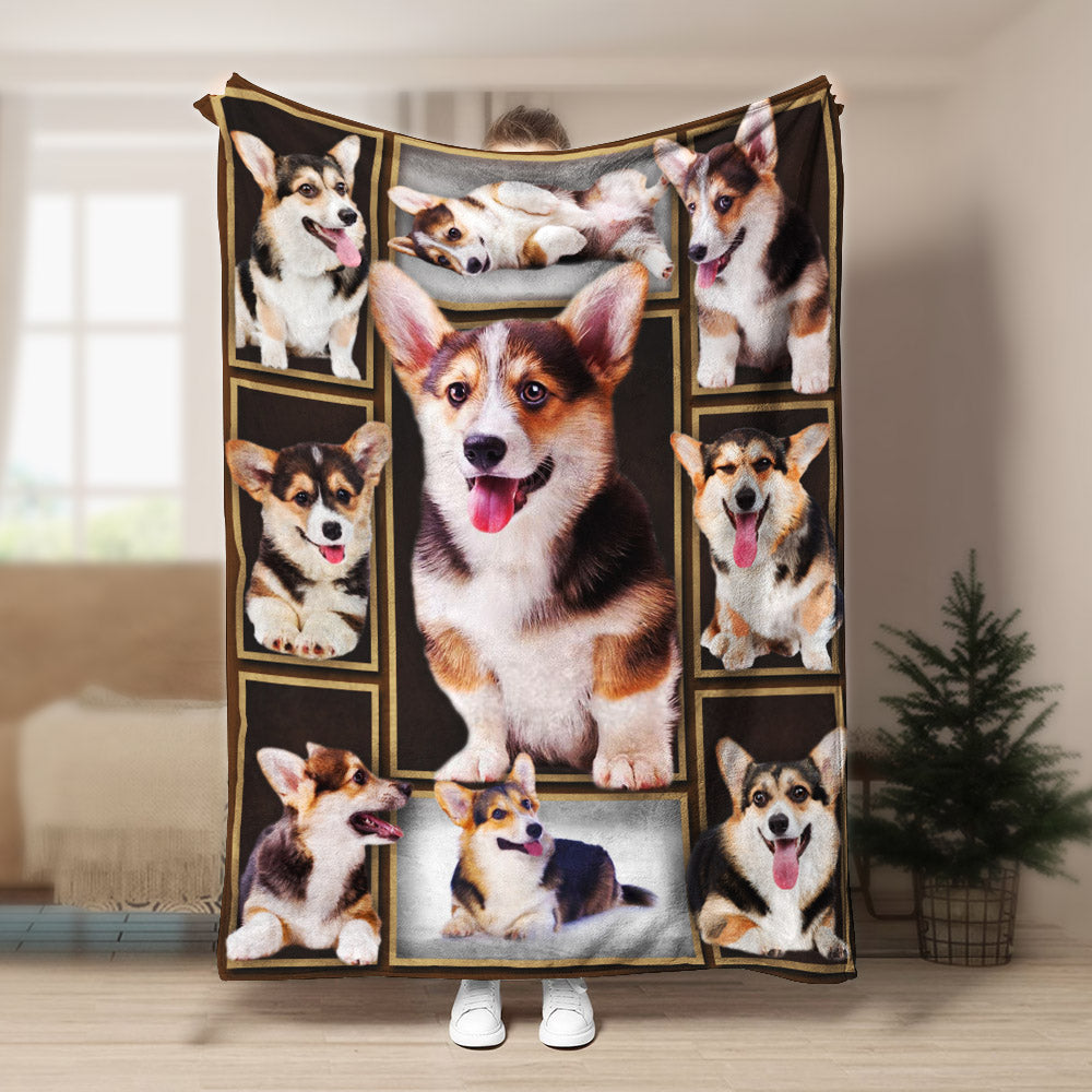 Pembroke Welsh Puppy CLA21101008F Sherpa Fleece Blanket