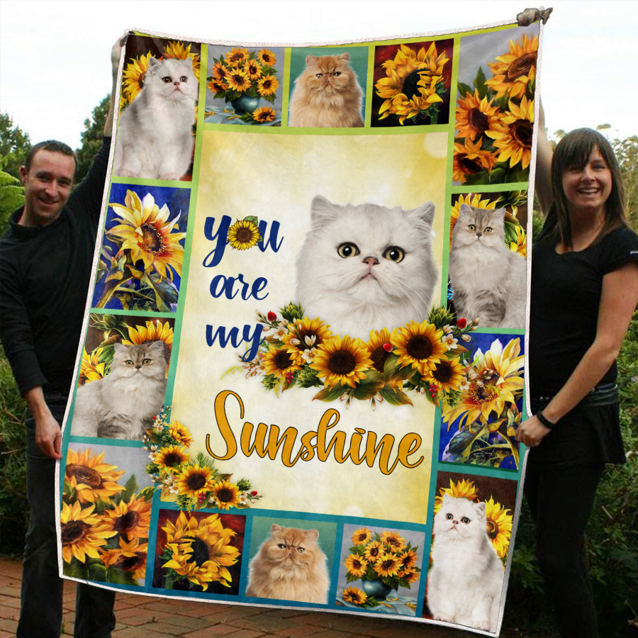 Persian Cat CLM0211152 Sherpa Fleece Blanket