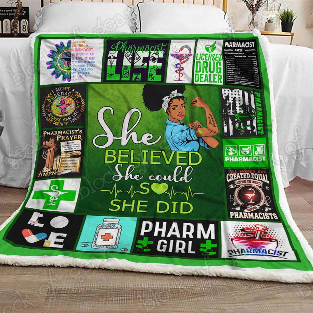 Pharmacist CL2109106MD Sherpa Fleece Blanket