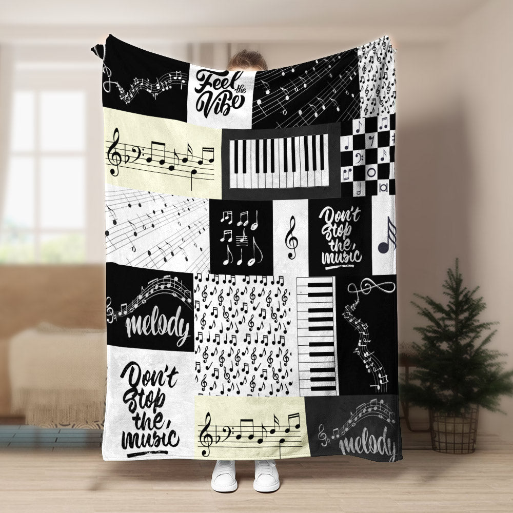 Piano BT300874F Sherpa Fleece Blanket