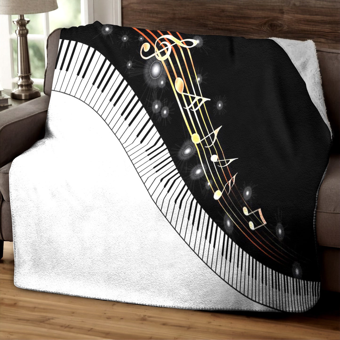 Piano HM140821TM Sherpa Fleece Blanket