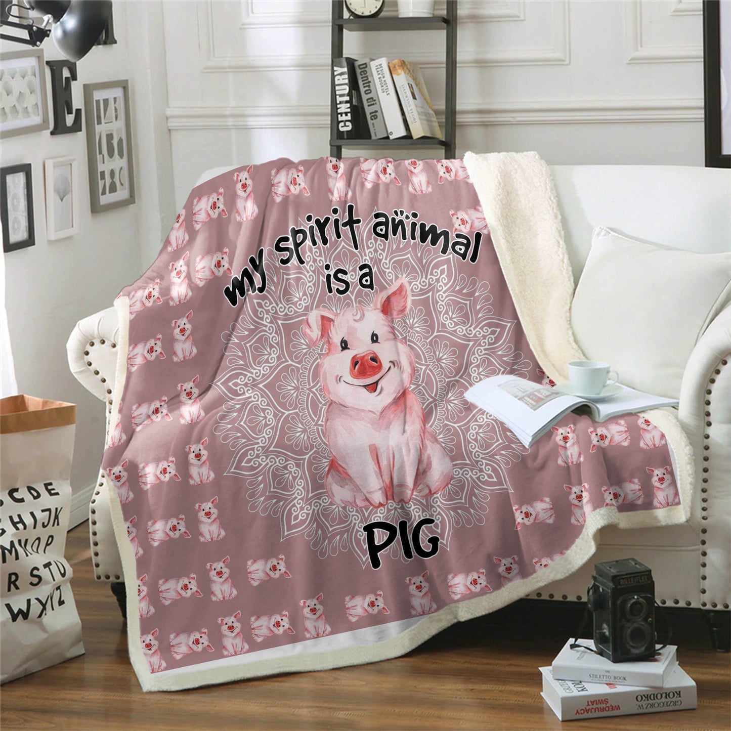 Pig CL02111321MDF Sherpa Fleece Blanket