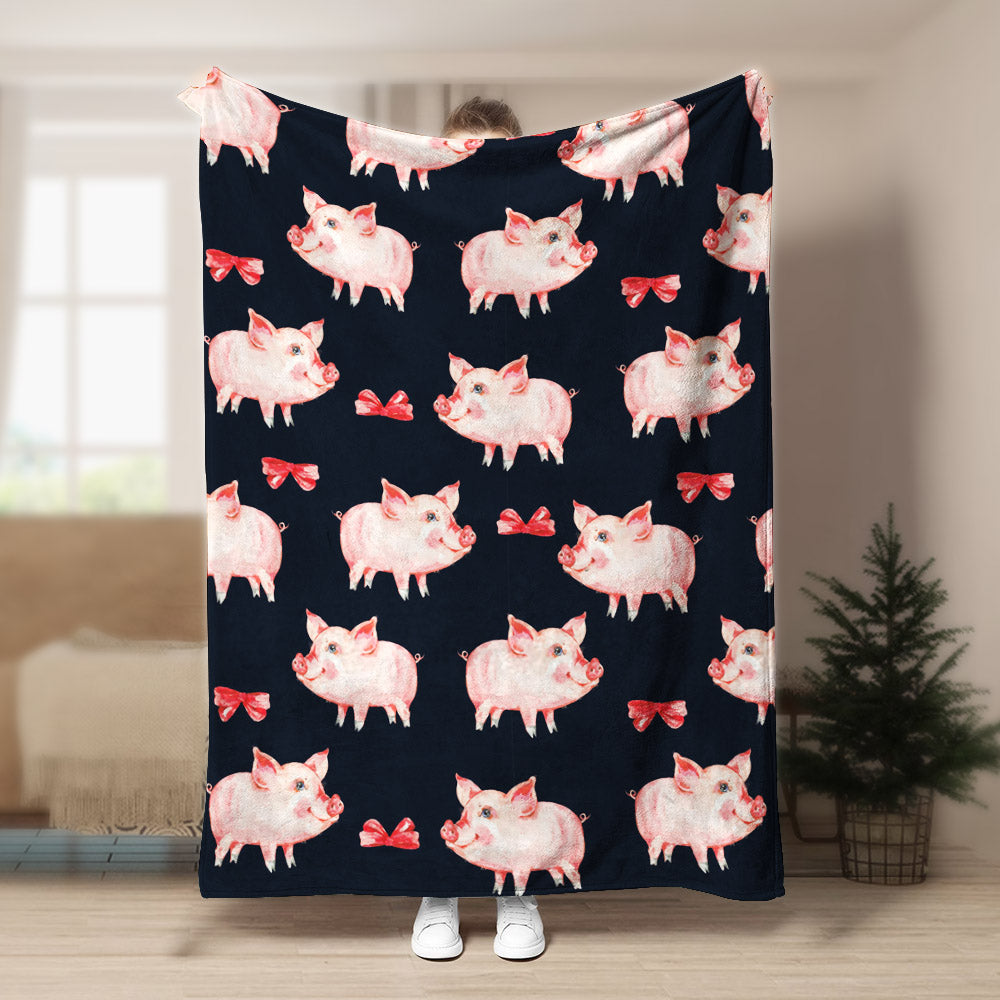 Pig Cute Pattern CLA15100028F Sherpa Fleece Blanket