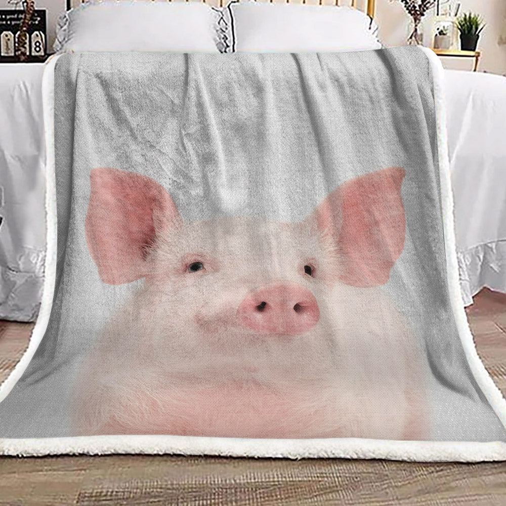 Pig VD0310182F Sherpa Fleece Blanket