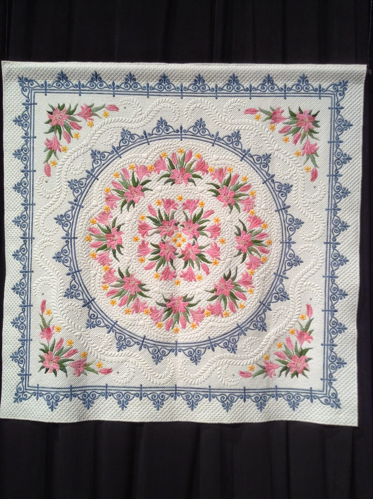 Pink Flower CLM1111414 Quilt Blanket