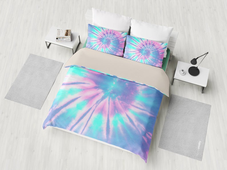 Pink Blue Tie Dye Abstract CLH1010299B Bedding Sets