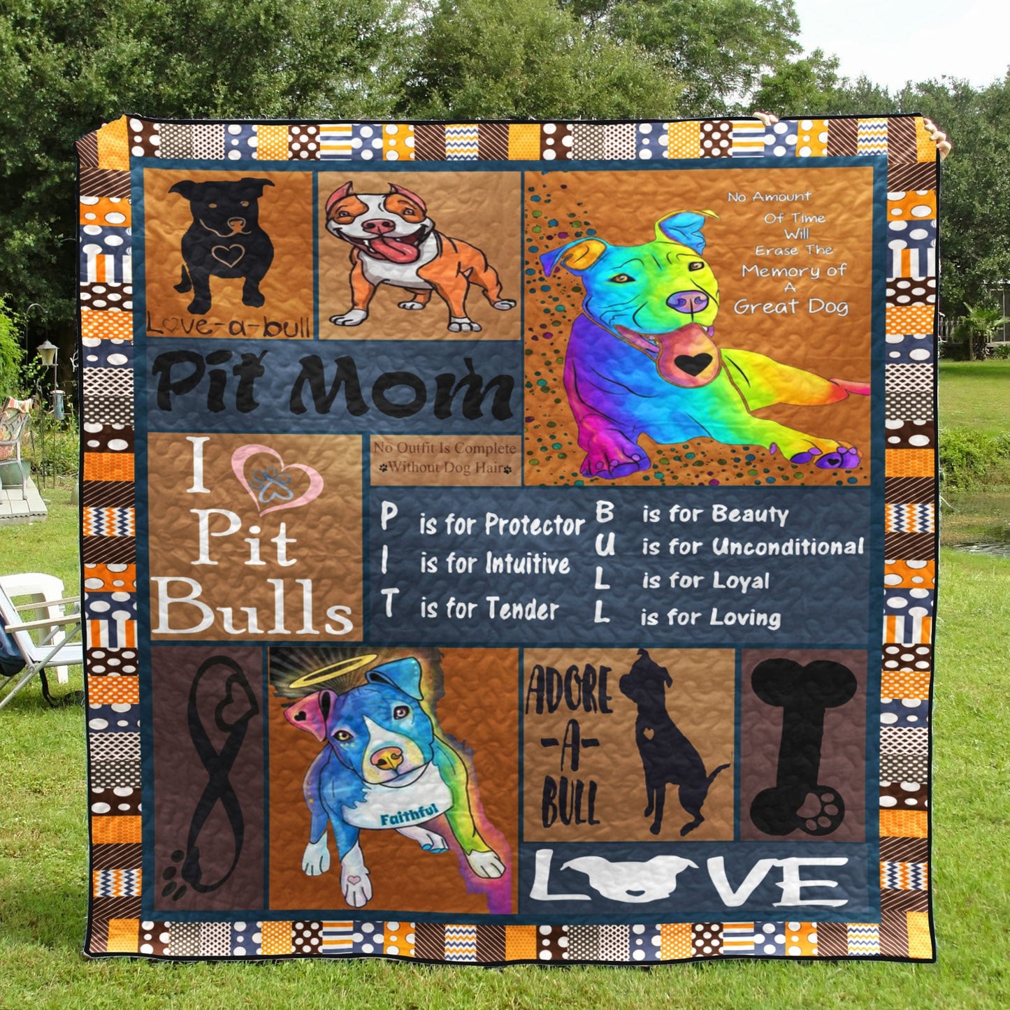 Pit bull YH3010585 Quilt Blanket