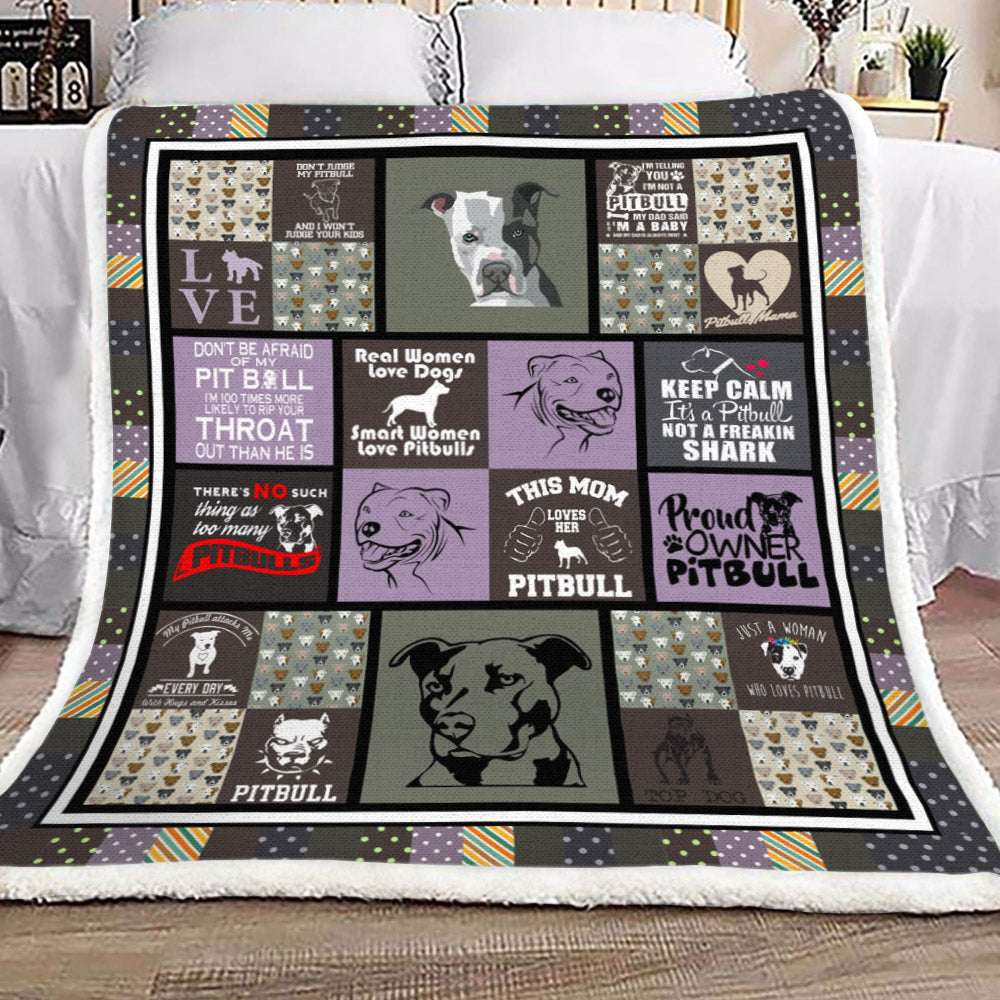 Pitbull YH25100232F Sherpa Fleece Blanket