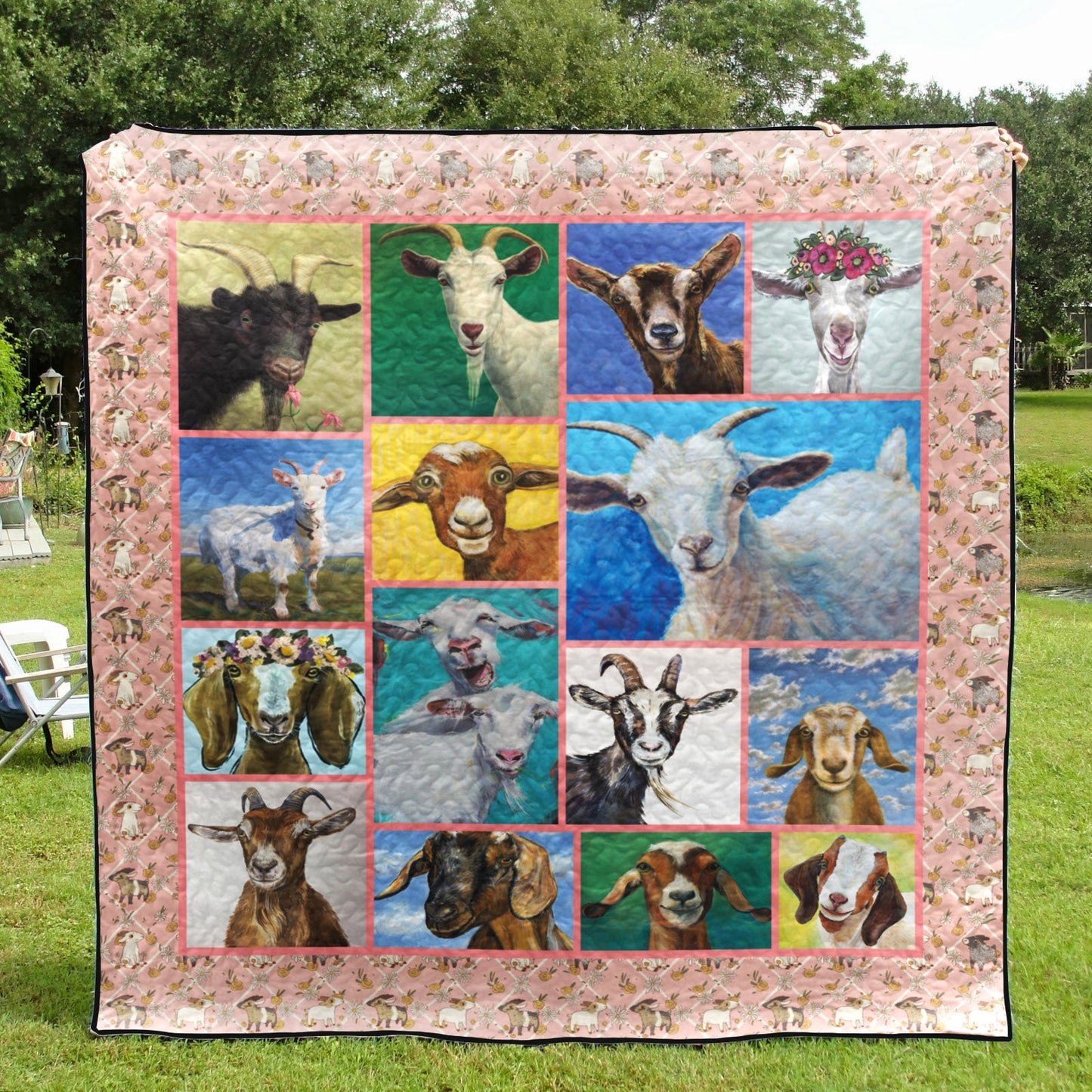 Pretty Goats CLA31100469Q Quilt Blanket