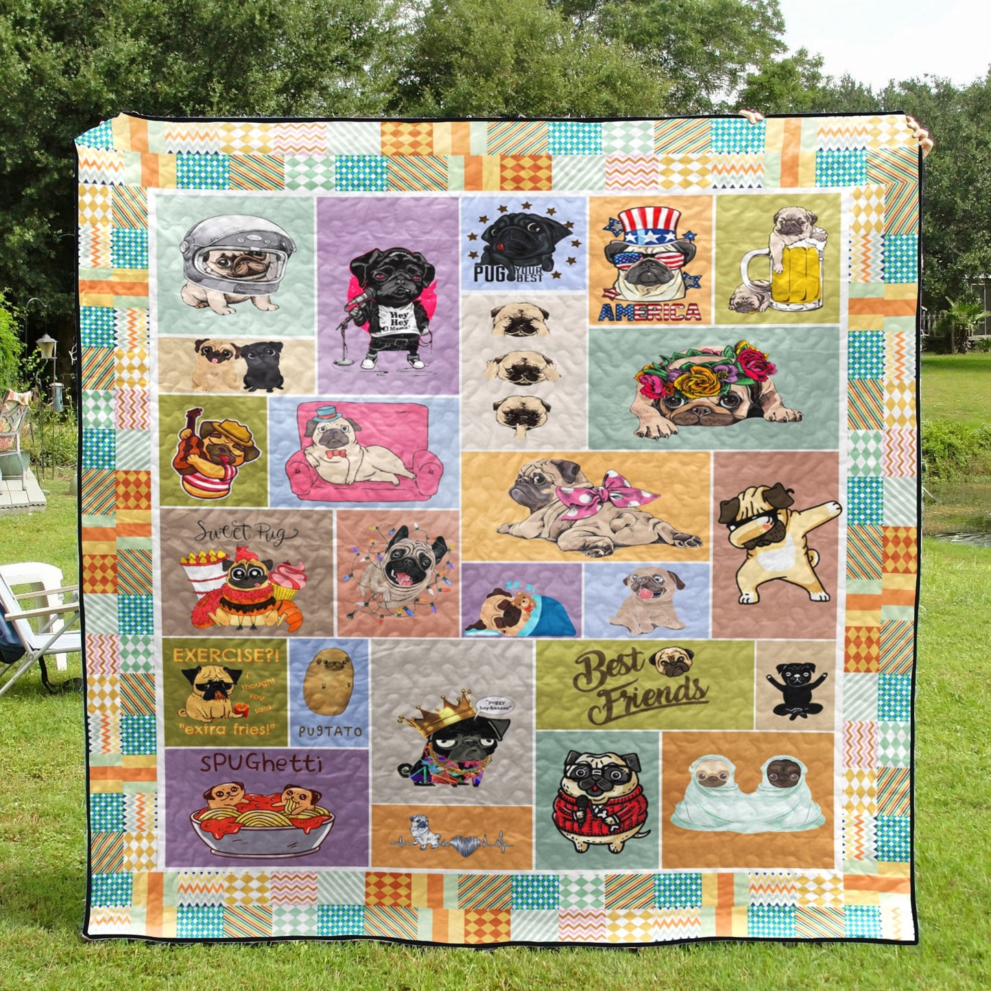 Pug TD2809749 Quilt Blanket