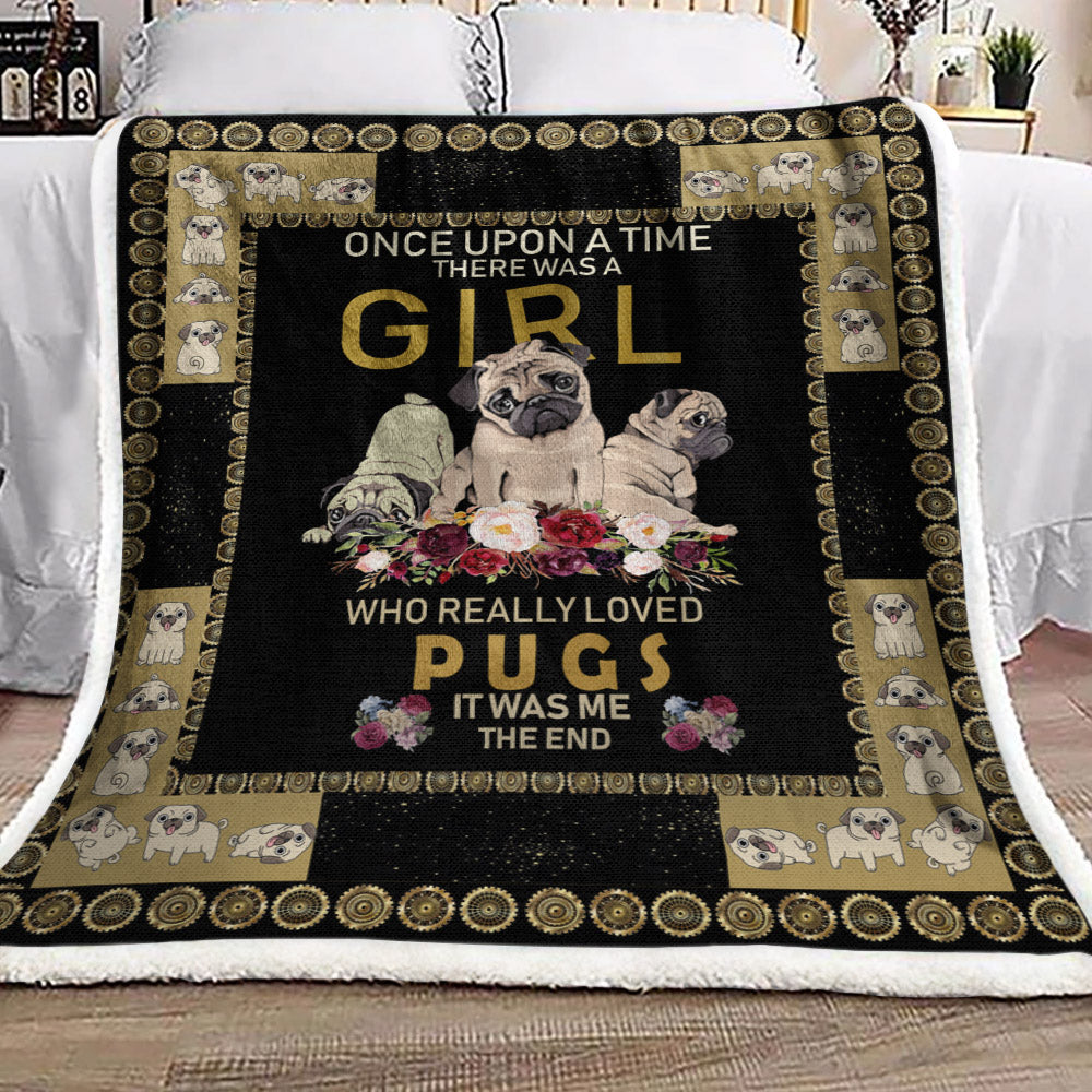 Pug Lover BT1010236F Sherpa Fleece Blanket