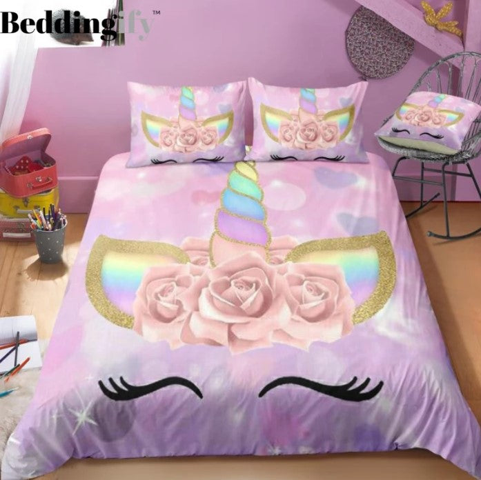 Purple Unicorn Lash CLH1410276B Bedding Sets