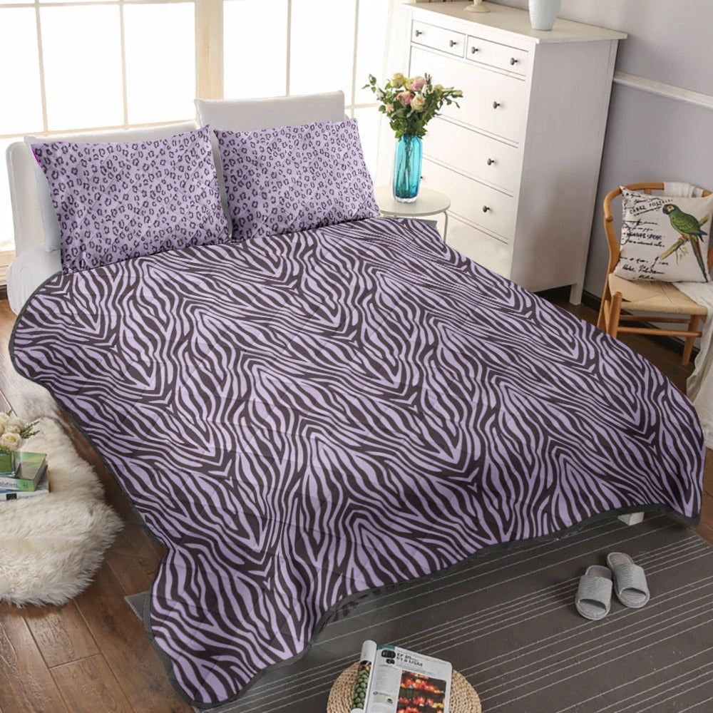 Purple Zebra CLA3009490B Quilt Bedding Set