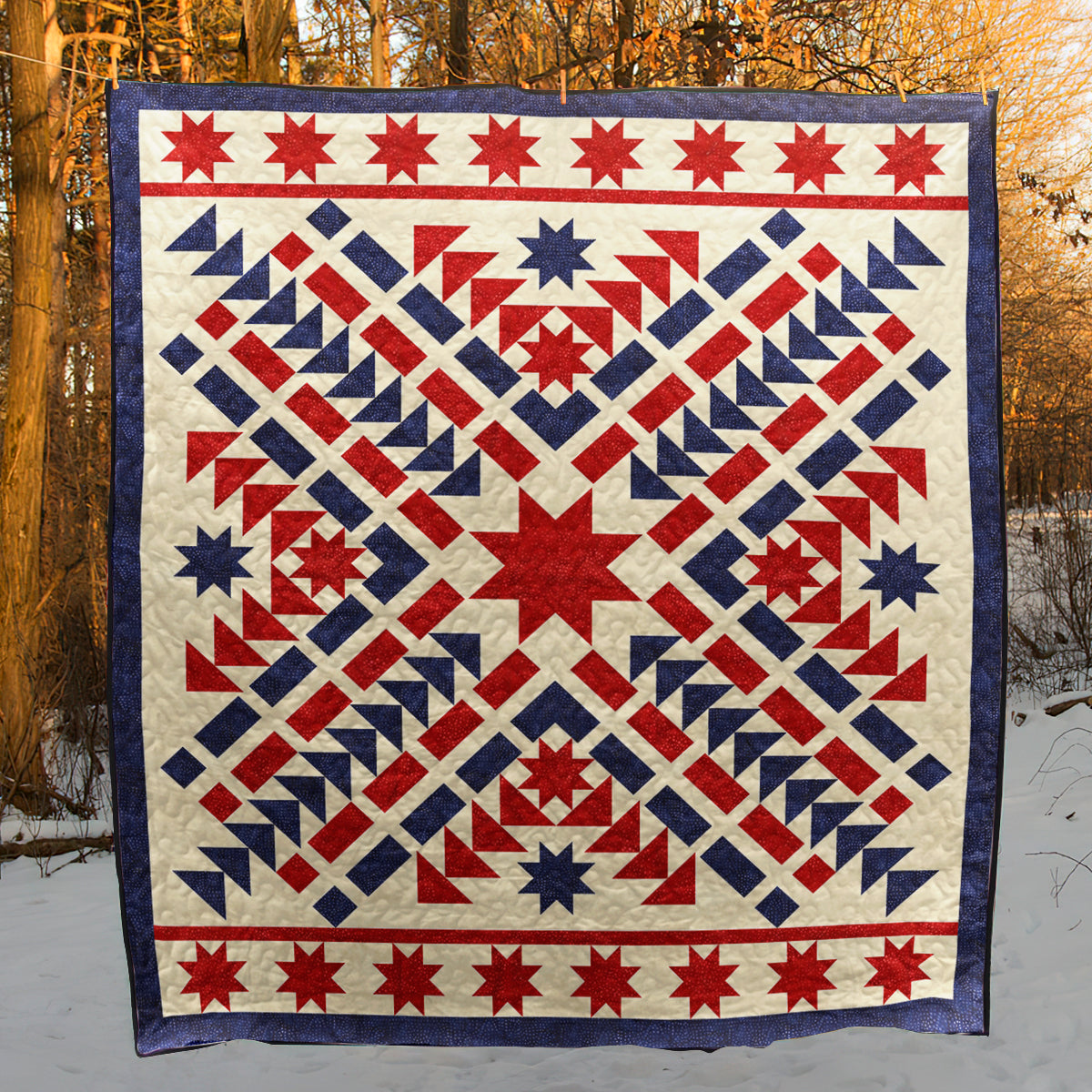 Quilt of Valor Patriotic Quilt Blanket HN080603M
