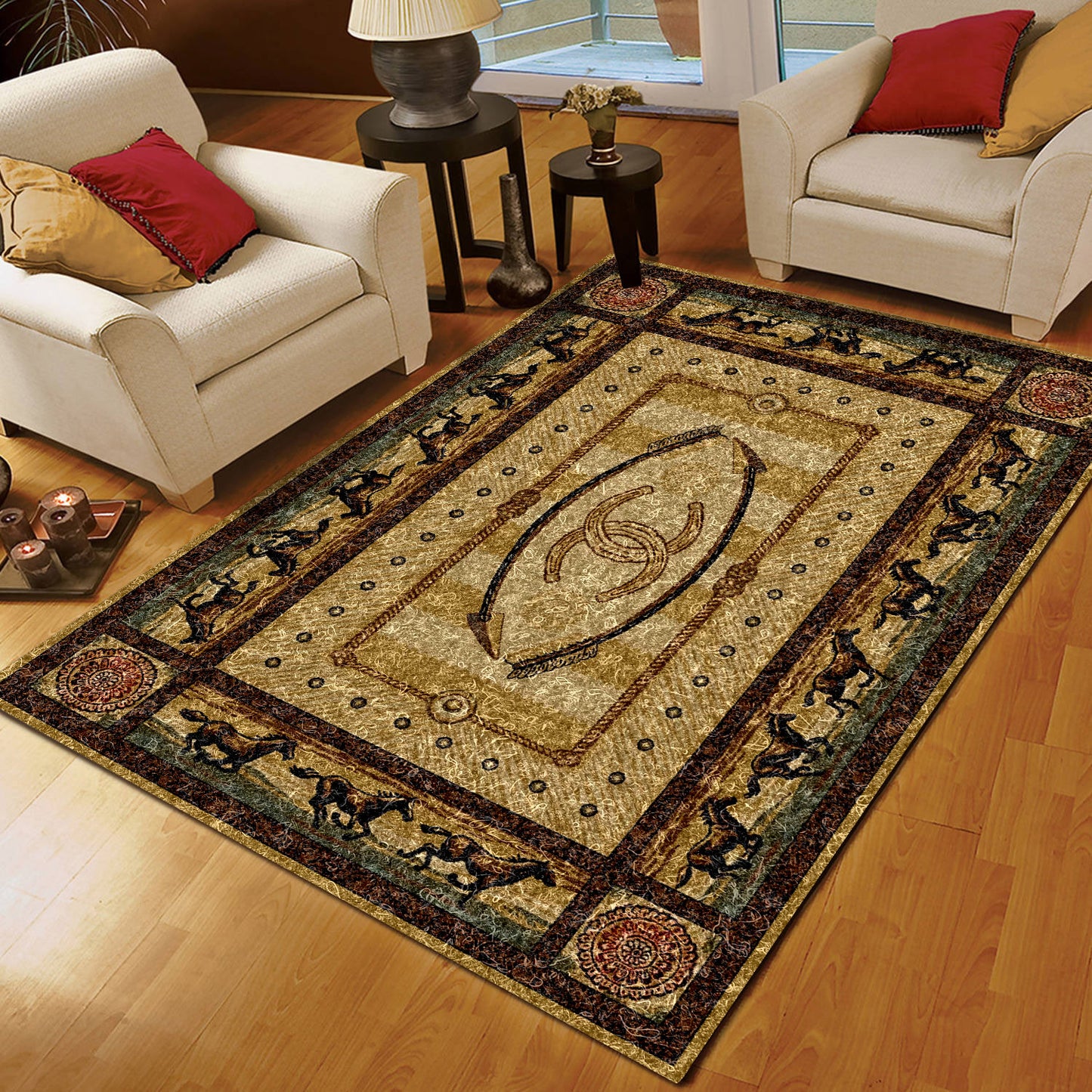 Running Horses CLM100822 Rug