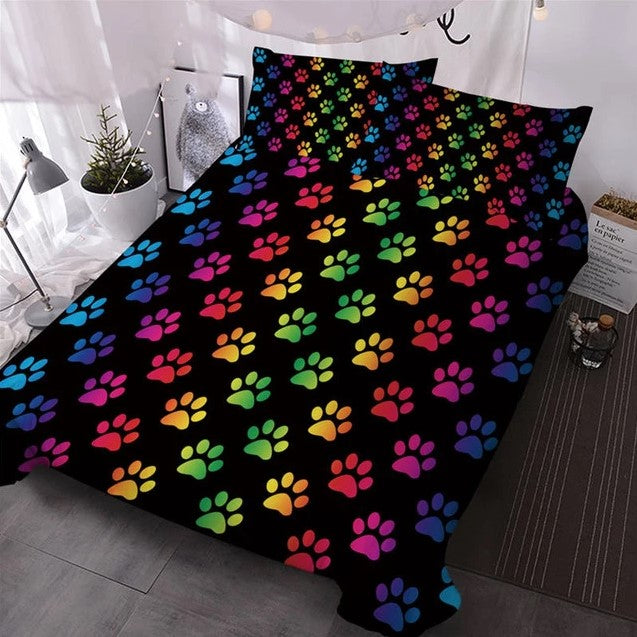 Rainbow Dogs Paw CLH1410278B Bedding Sets