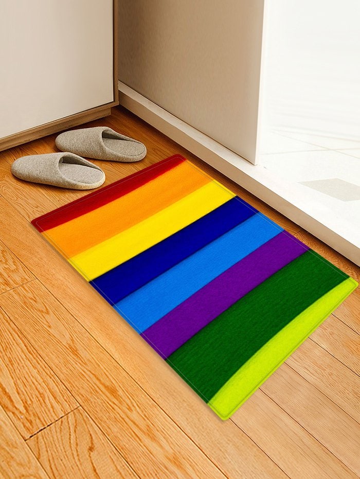 Rainbow Striped CLH071084D Non-slip Door mats