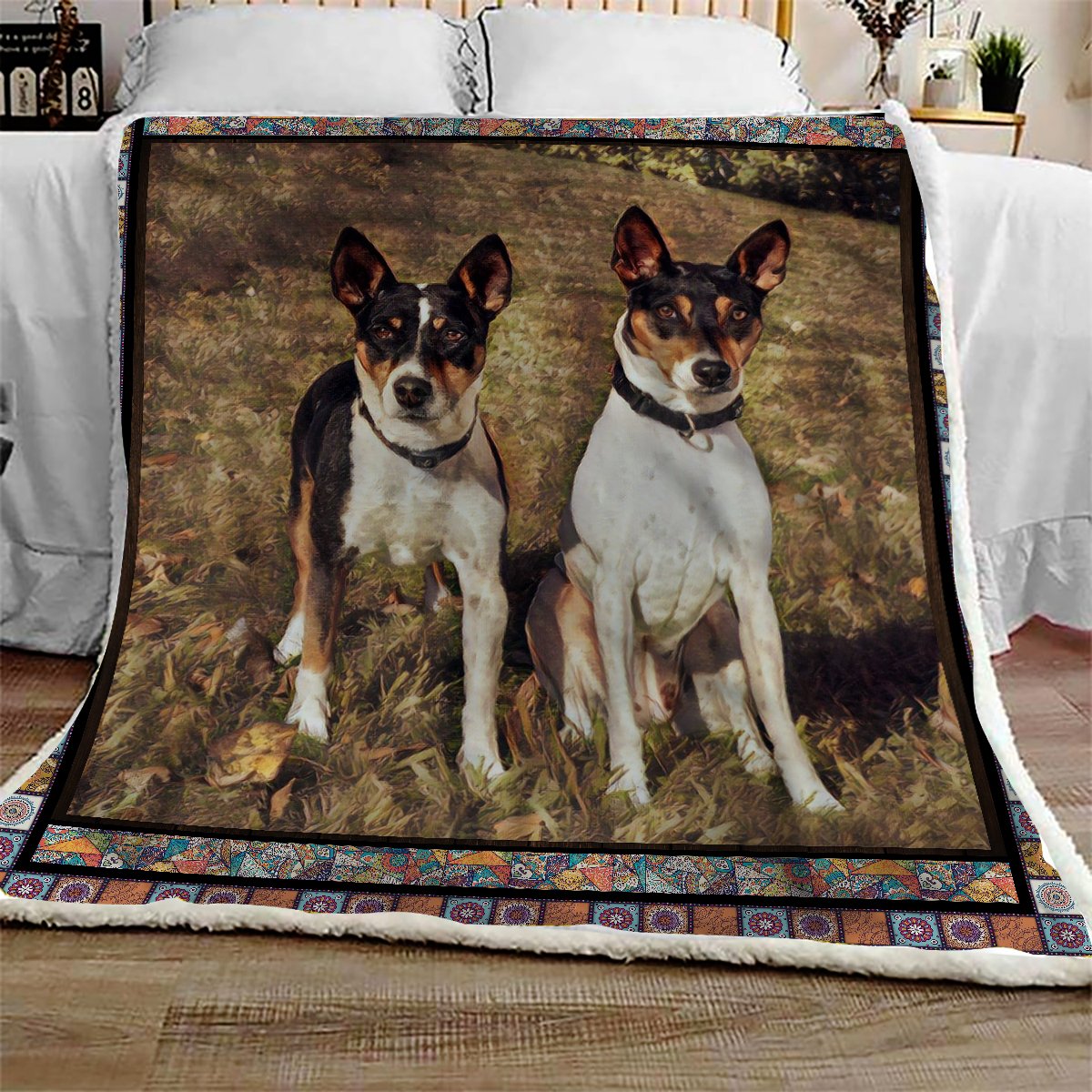 Rat Terrier CL10100212MDF Sherpa Fleece Blanket