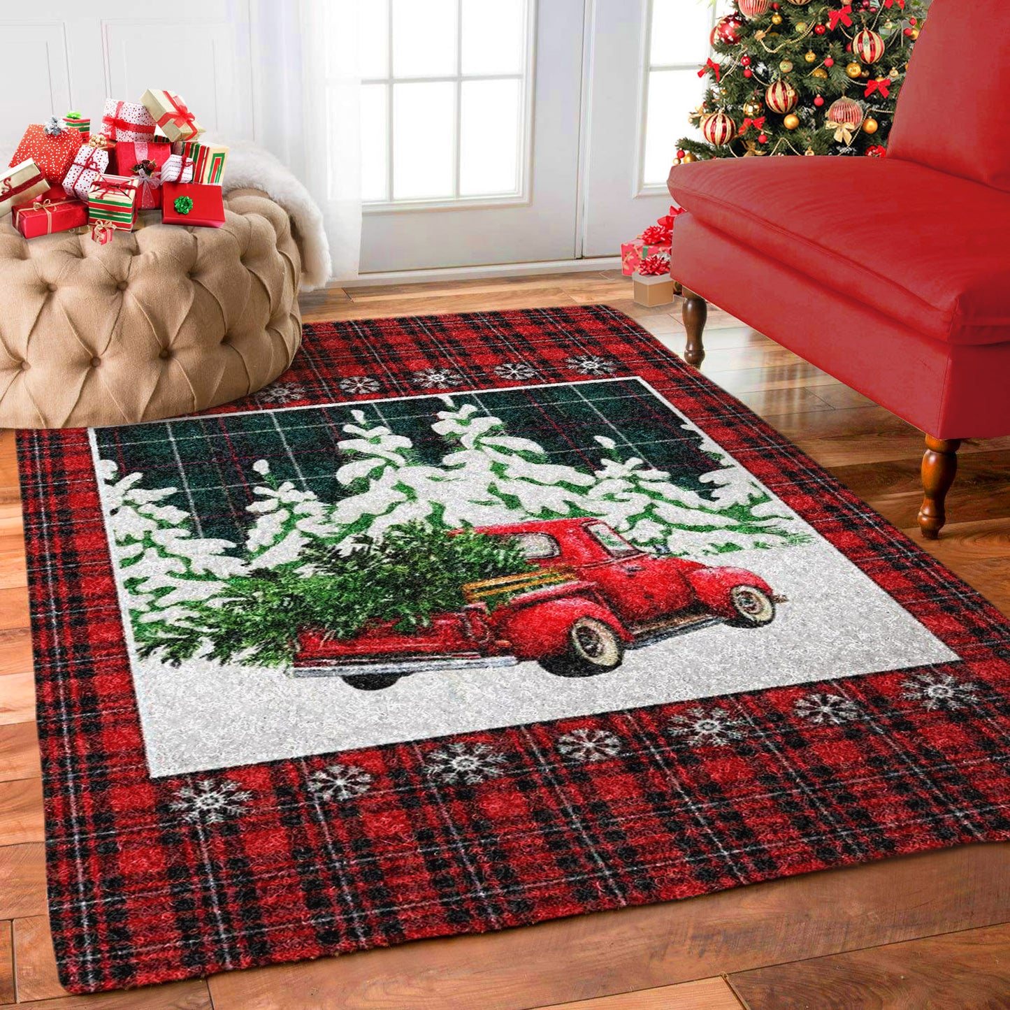 Red Truck Christmas HM0211073R Rug