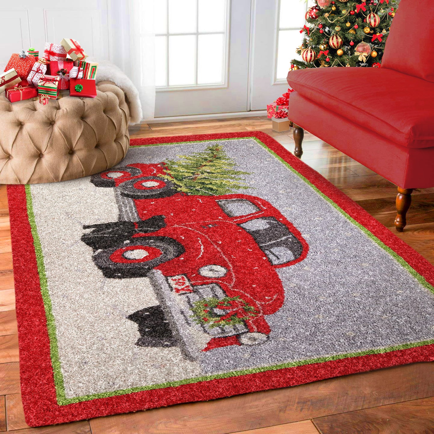 Red Truck Christmas TL3010161M Rug