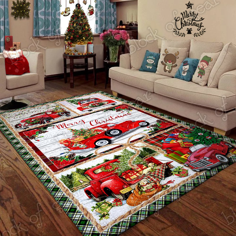 Red Truck Merry Xmas CL300953MDR Rug