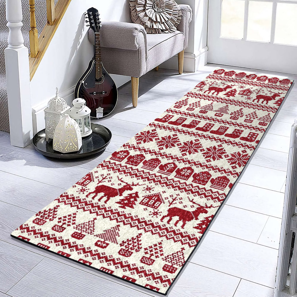 Reindeer Christmas HN1910020RU Runner Rug