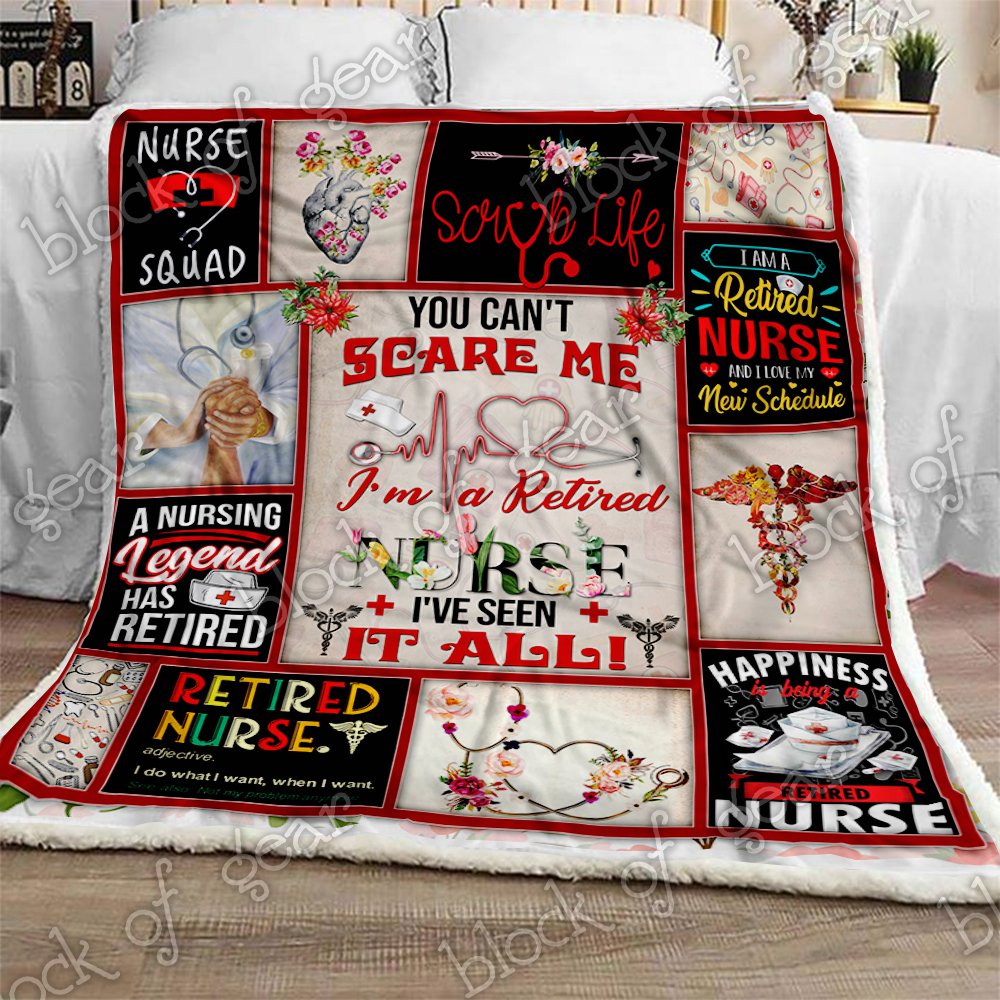 Retired Nurse CL0210175MDF Sherpa Fleece Blanket