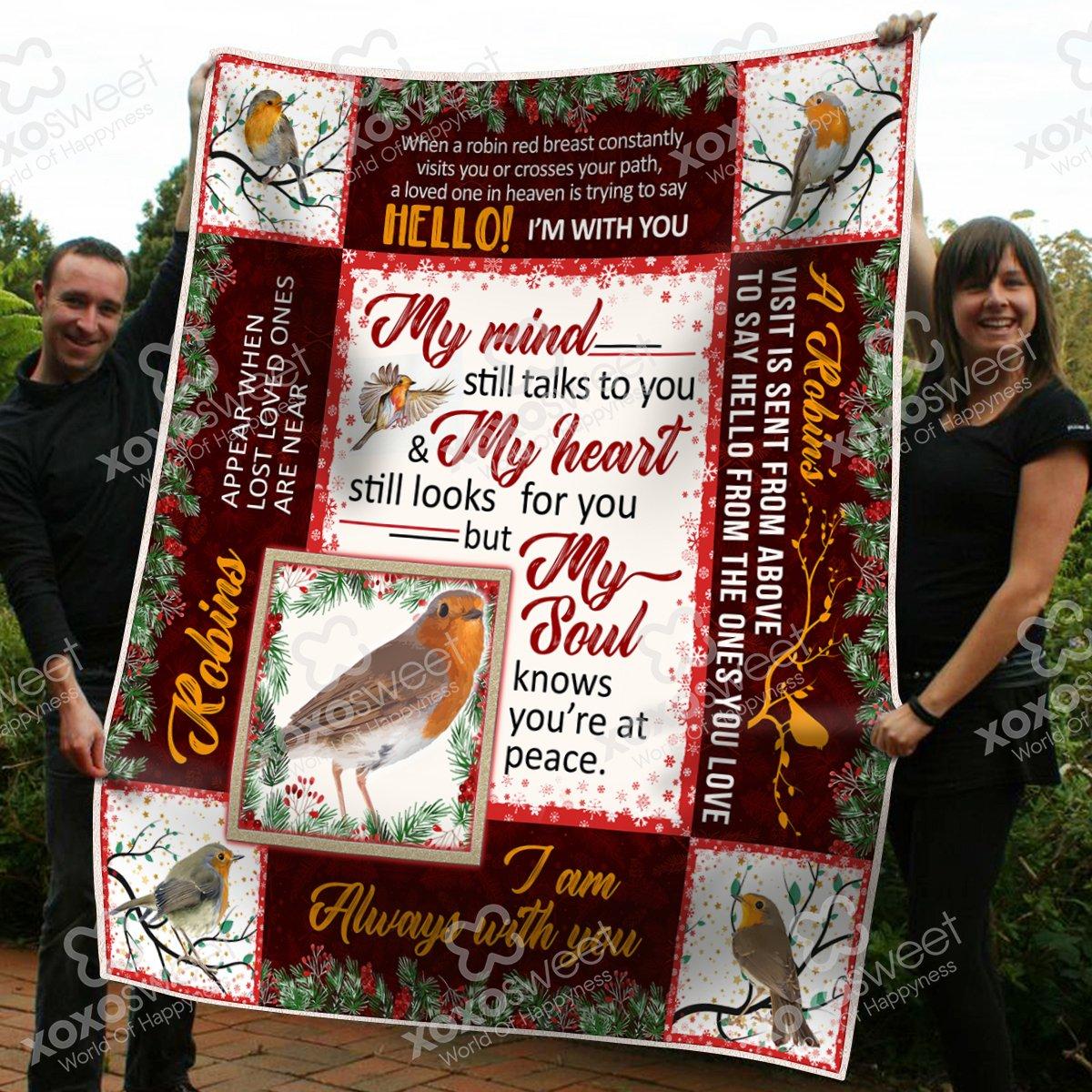 Robin Bird CL11100155MDF Sherpa Fleece Blanket