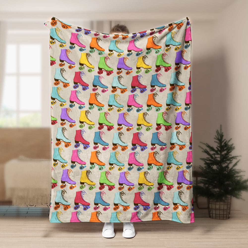 Roller skate Pattern CLA15100960F Sherpa Fleece Blanket