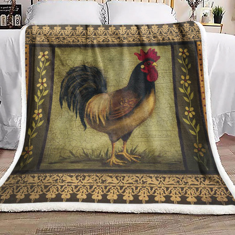 Rooster HN1210116F Sherpa Fleece Blanket