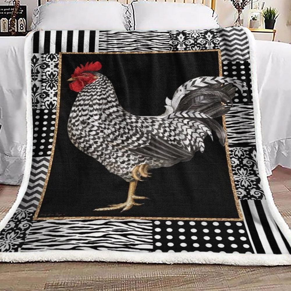 Rooster HN1710139F Sherpa Fleece Blanket