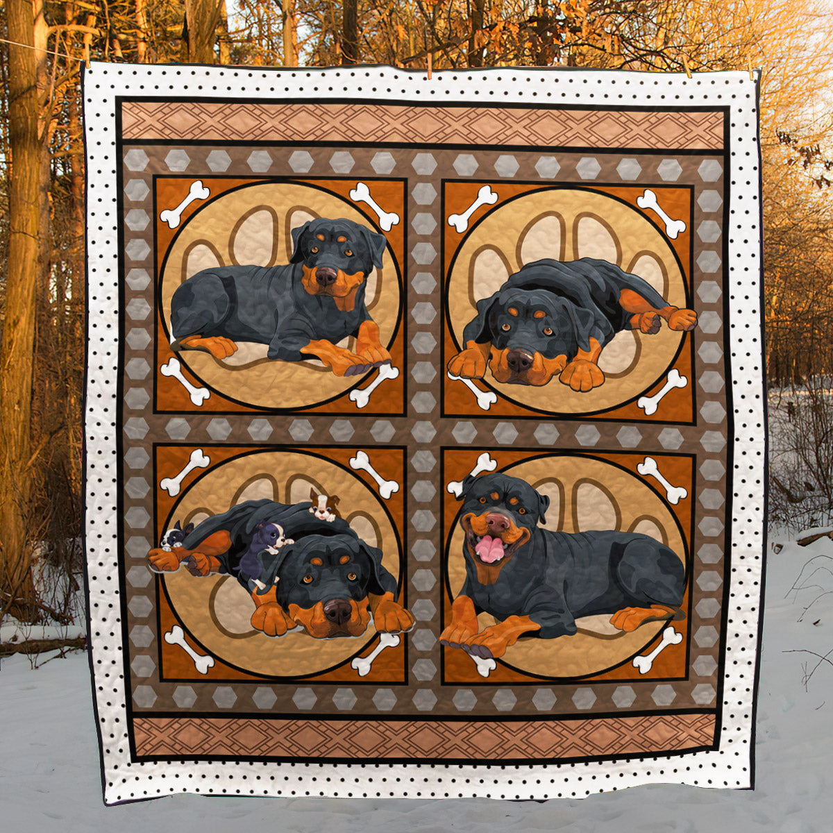 Rottweiler CL10100215MDQ Quilt Blanket