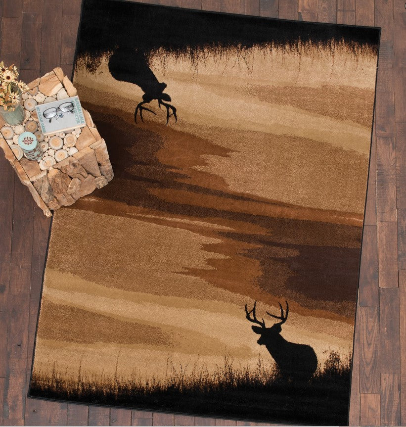 Rustic Deer CLA0410118R Rug