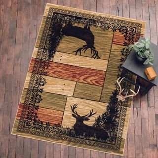 Rustic Deer Hunting CLA2509352R Rug