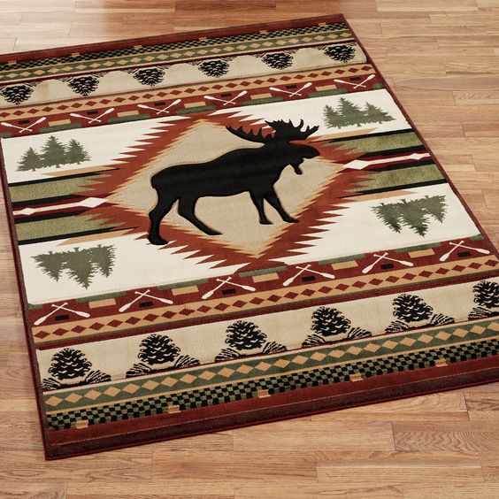 Rustic Moose Hunting CLA2509370R Rug