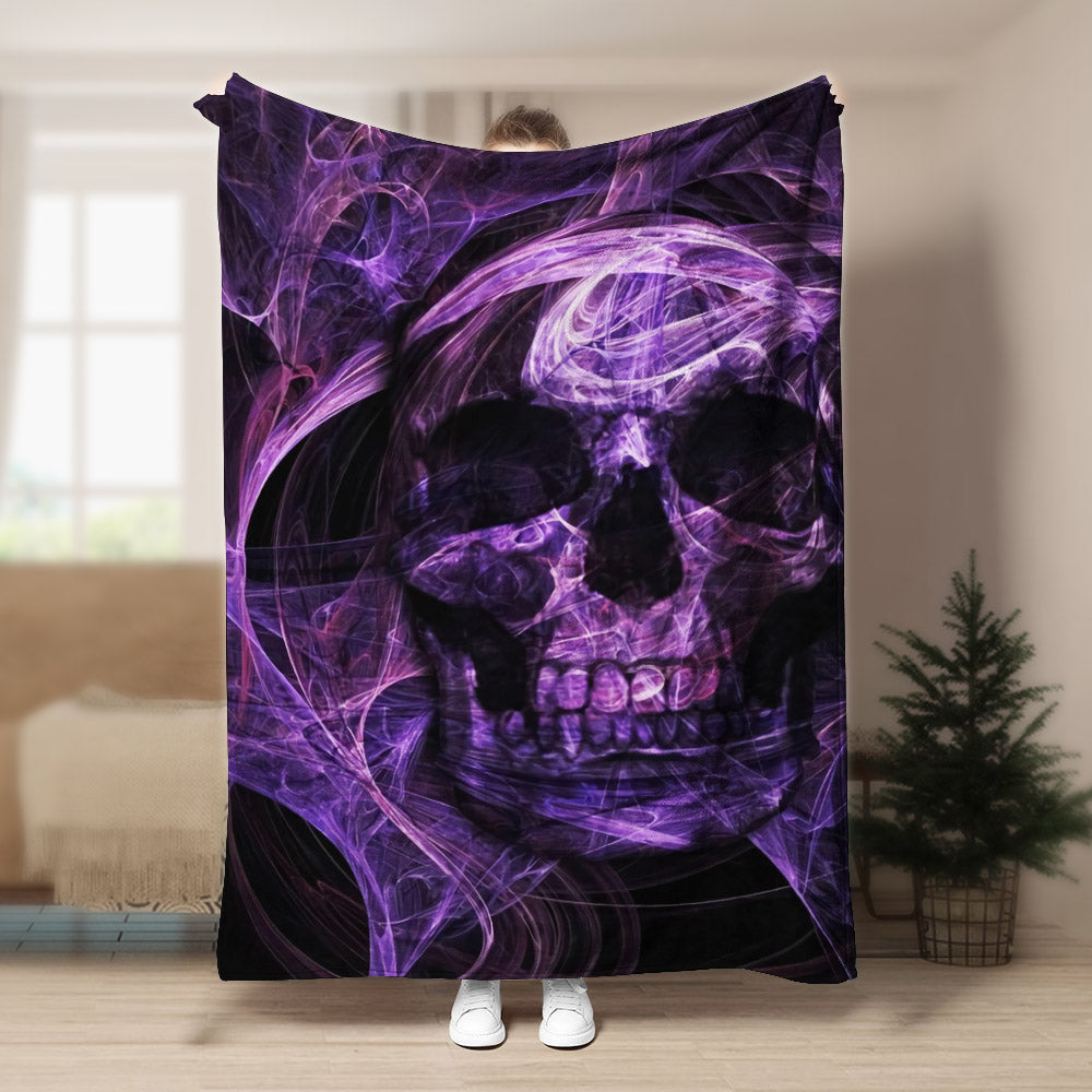 Skull CL1208161MD Sherpa Fleece Blanket