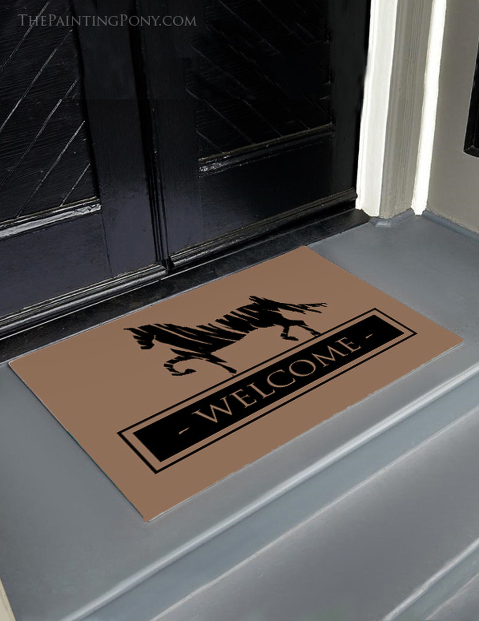 Saddlebred Horse Equestrian Welcome CLM0111102D Non-slip Door mats