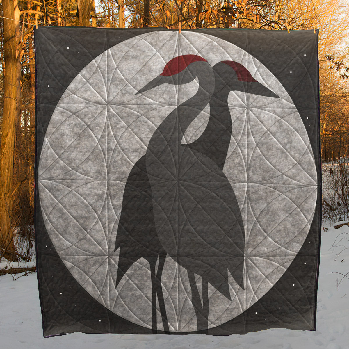 Sandhill Crane CLM1611674 Quilt Blanket