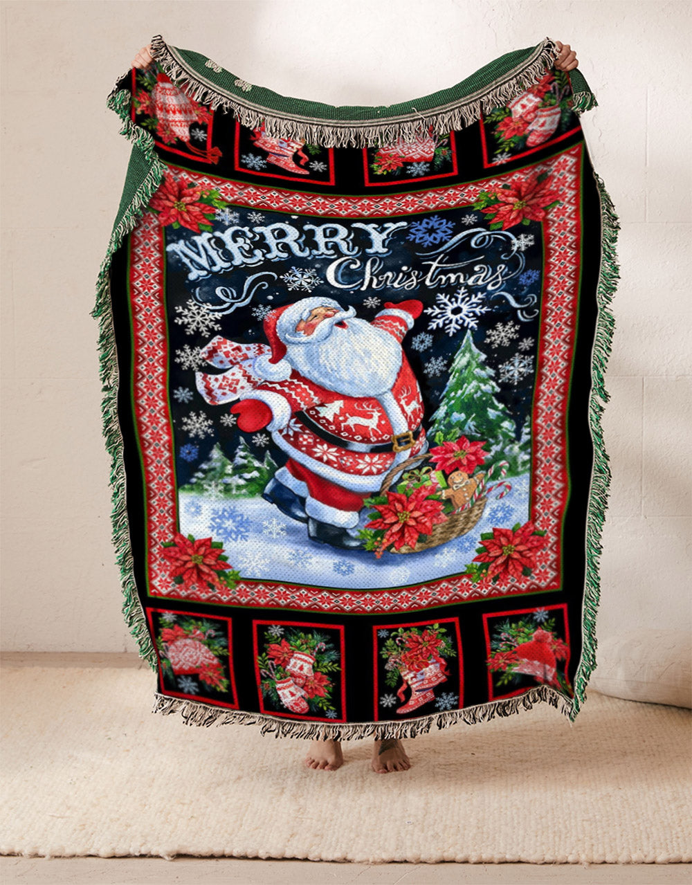 Santa Claus Christmas HN1710143S Throw Blankets For Sofa