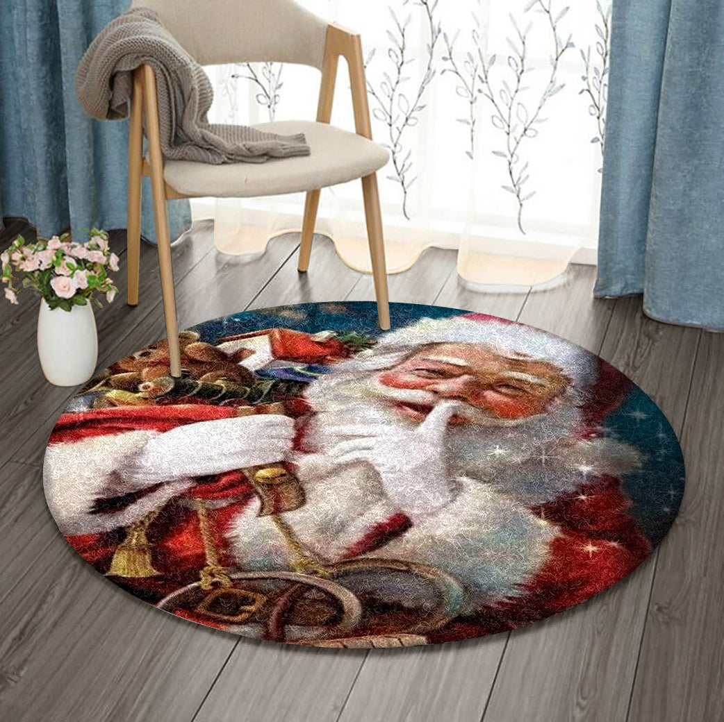 Santa Claus HN270956RR Round Area Rug
