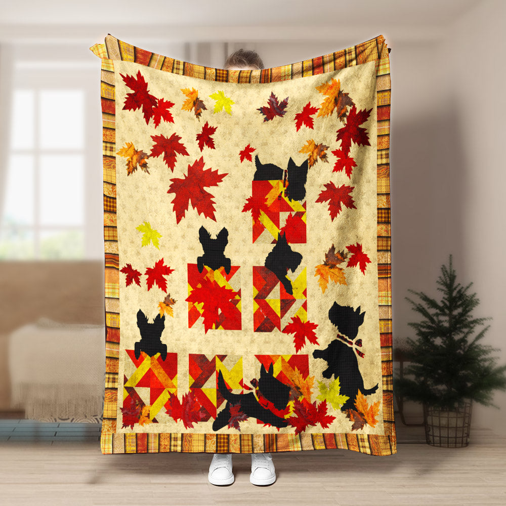 Schnauzer DD0309079F Sherpa Fleece Blanket