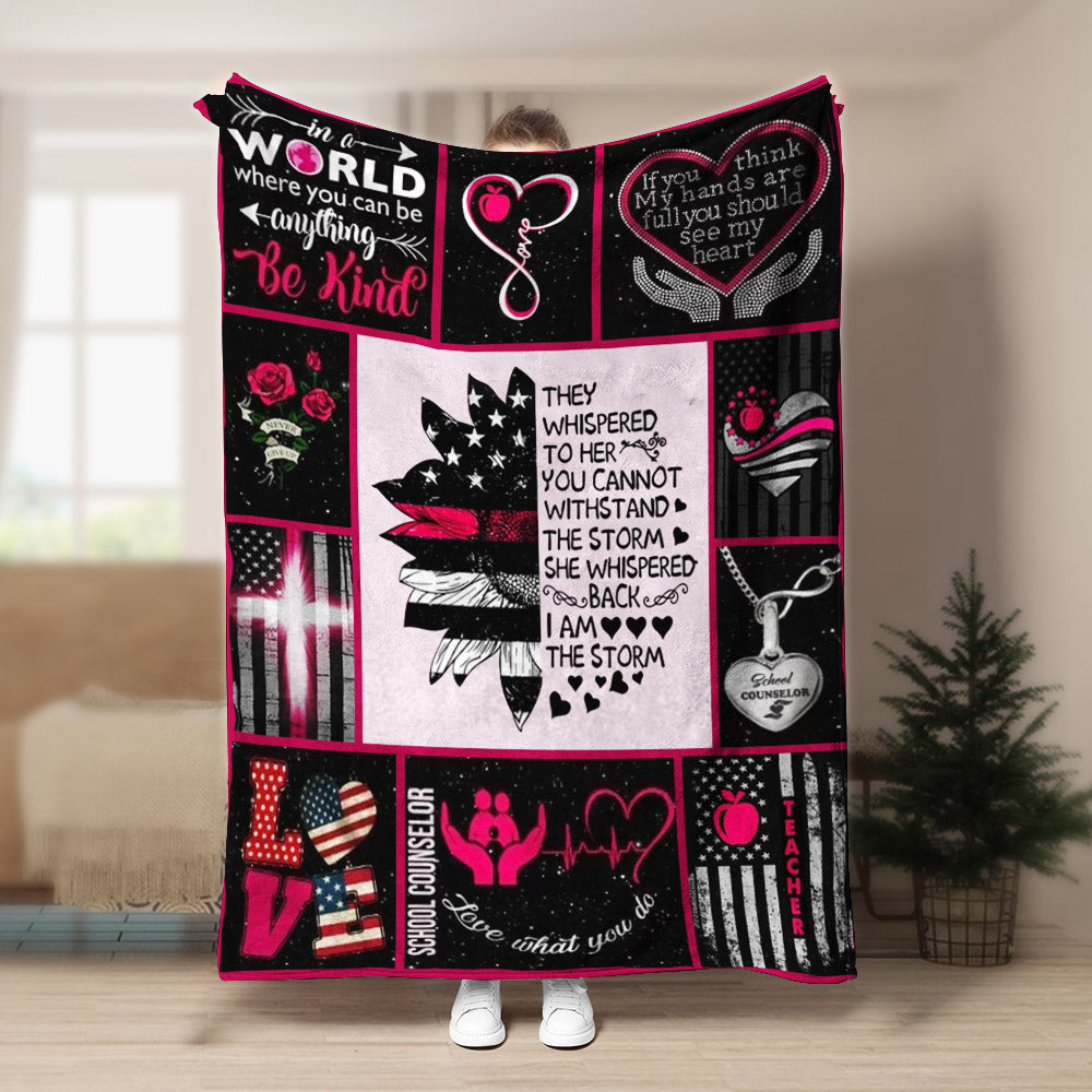 School Counselor CL260874MDF Sherpa Fleece Blanket