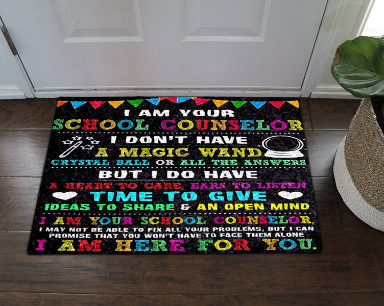 School I Am Your School Counselor CL18110819MDD Non-slip Door mats