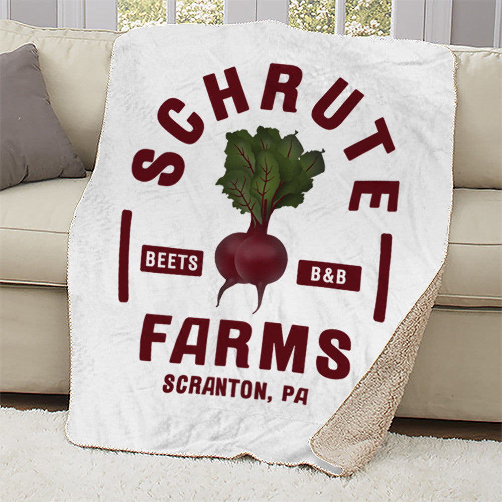 Schrute Farms CLM2210117S Sherpa Fleece Blanket