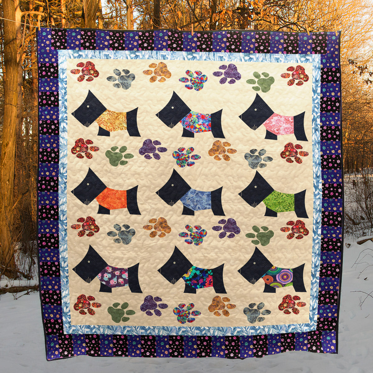 Scottish Terrier Quilt Blanket HM131001T