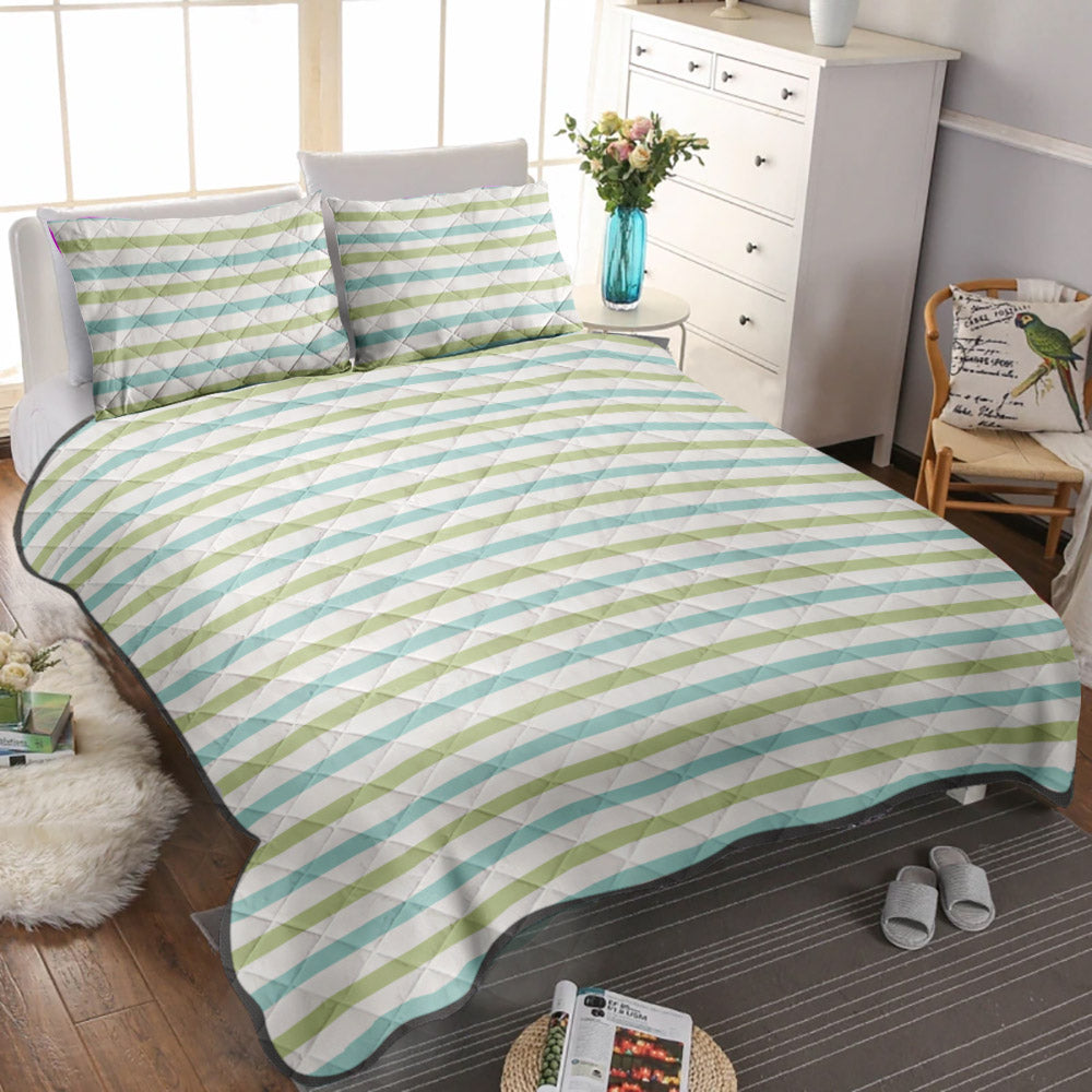 Sealife Stripe CLA0411431B Quilt Bedding Set