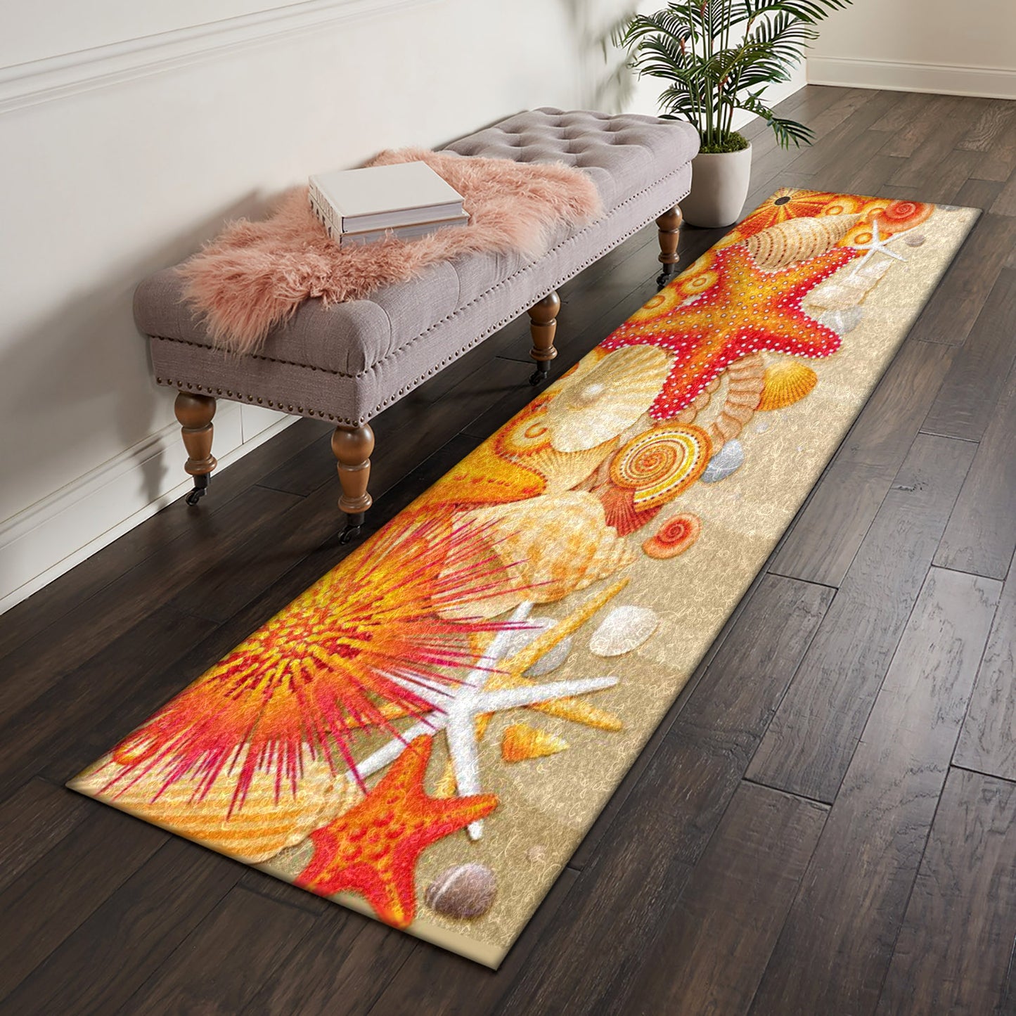 Seashell Starfish HM121034N Runner Rug