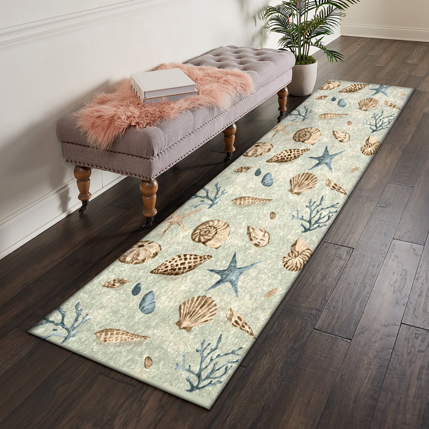 Seashell Starfish HM121036N Runner Rug