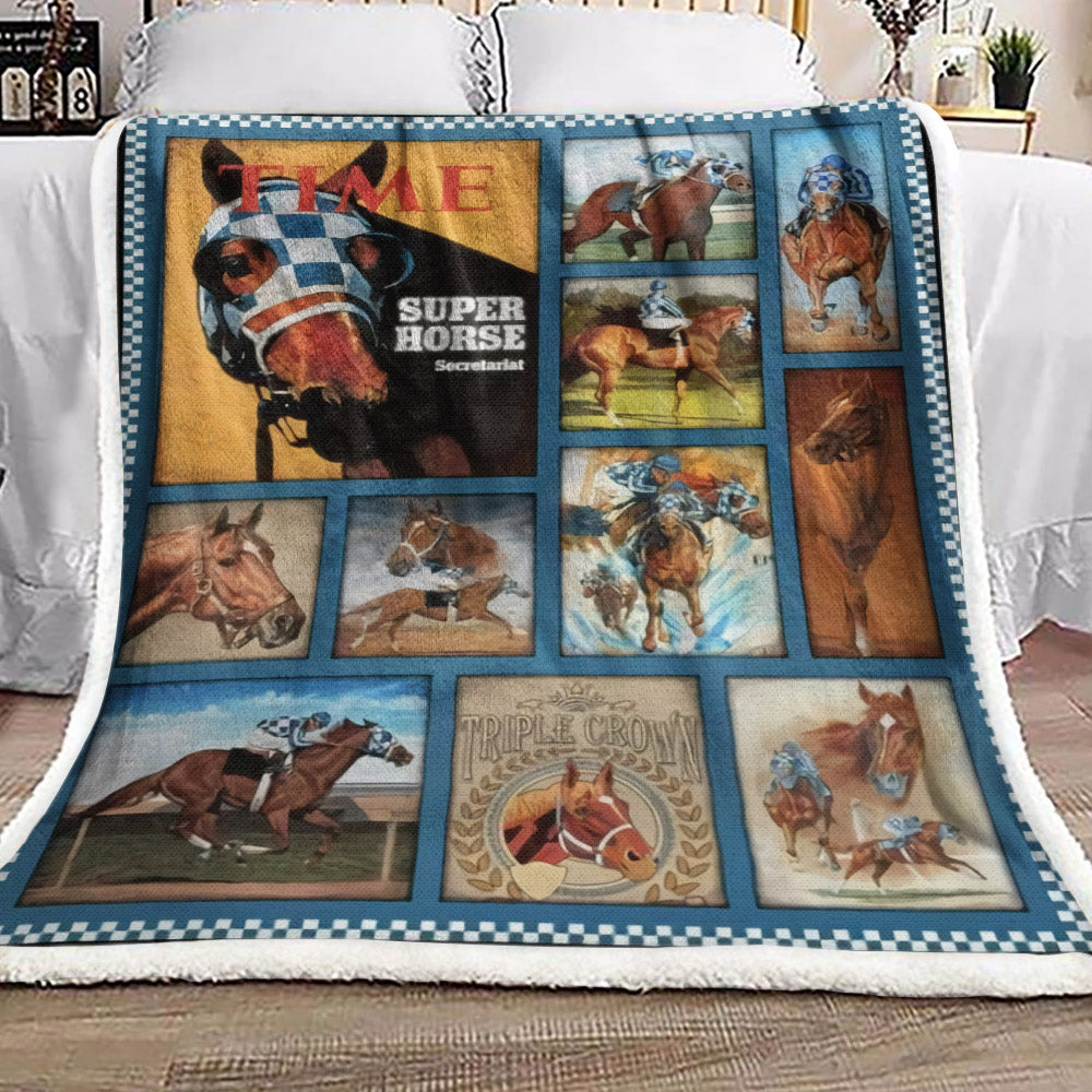 Secretariat Canvas DN0510248F Sherpa Fleece Blanket