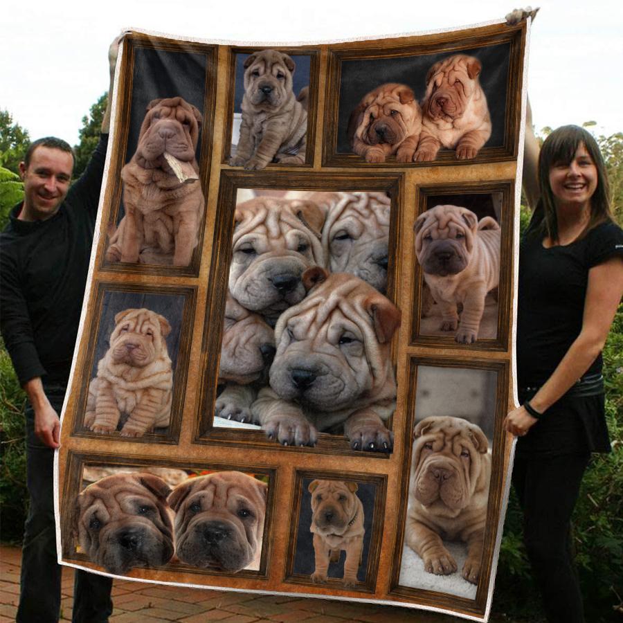 Shar Pei CLM0211167 Sherpa Fleece Blanket